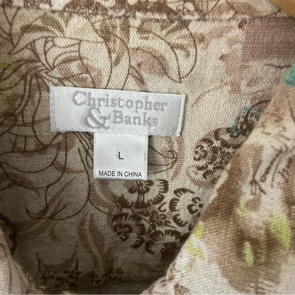 Christopher & Banks Parisian Linen Blend Jacket Sz L Cropped Casual - Picture 5 of 8